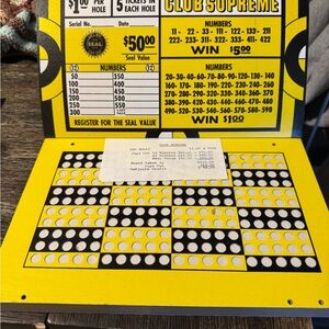 Supreme Yellow and Black Scratch Card Game